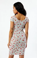 Daisy Street Ditsy Jersey Mini Dress