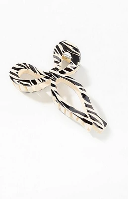 LA Hearts Zebra Bow Hair Claw Clip