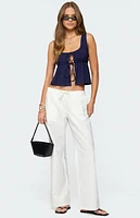 Edikted Alesia Tie Front Tank Top