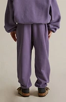 Fear of God Essentials Kids Lavender Heavy Fleece Sweatpants