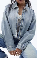 Pacsun Cropped Denim Gas Jacket