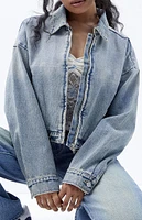 PacSun Cropped Denim Gas Jacket