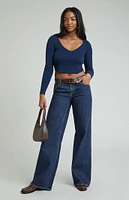 PacSun Casey Dark Indigo Low Rise Baggy Jeans