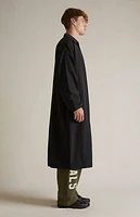 Fear of God Essentials Black Nylon Trench Coat