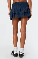 Edikted Scrunchy Ruffled Eyelet Mini Skirt