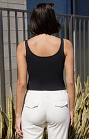 John Galt Black Simone Tank Top