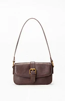 John Galt Brown Buckle Shoulder Bag