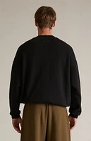 Fear of God Essentials Black Fleece Crew Neck Sweatshirt