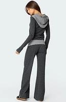 Edikted Meggy Striped Zip Up Hoodie