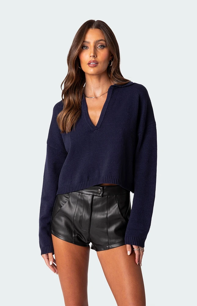 Edikted Marcie Oversized Cropped Sweater