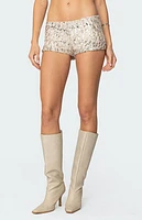 Edikted Wavy Baby Sequin Micro Shorts