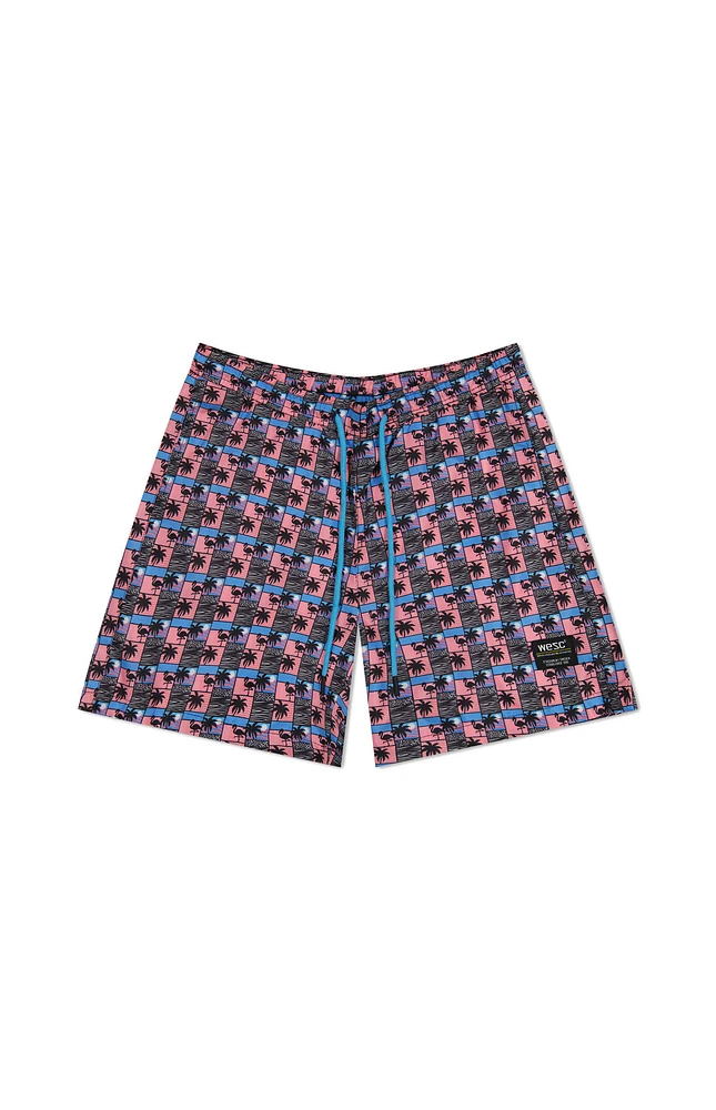 WeSC America Inc Zack Paradise Lost Scenery Aop 5" Swim Trunks