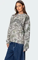 Edikted Cali Baby Camo Sweatshirt