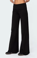 Edikted Wide Leg Fold Over Pants