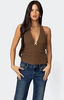 Edikted Willow Textured Halter Top