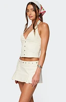Edikted Keli Buckle Halter Top