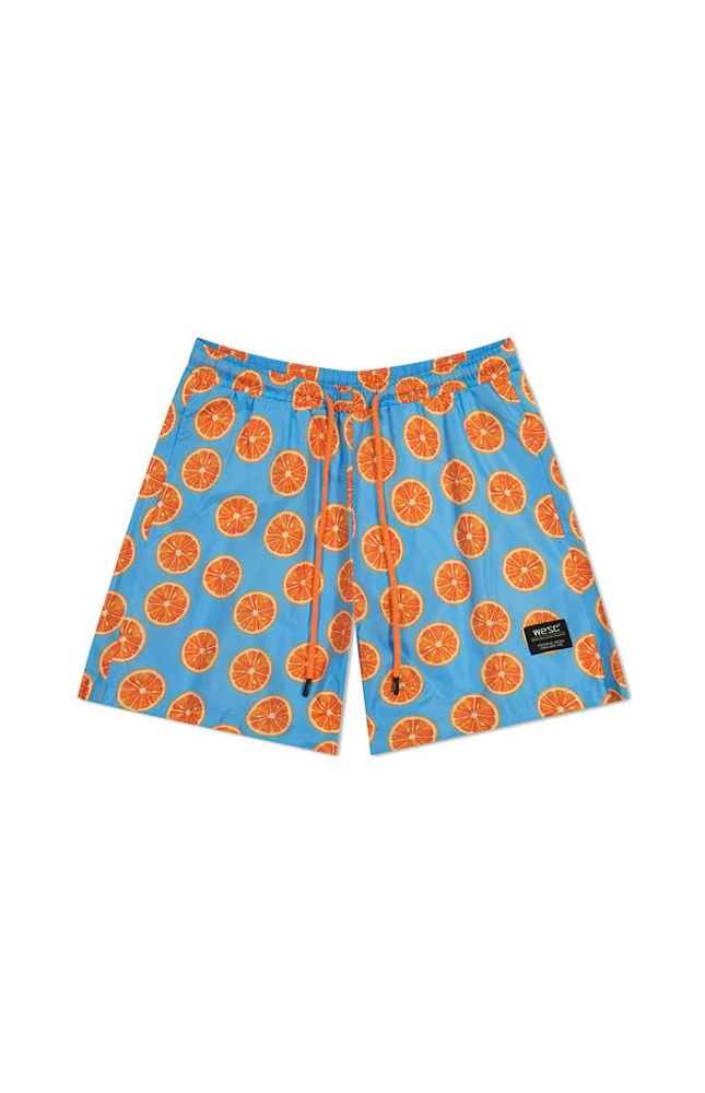 Zack Orange Slice Aop 5" Swim Trunks