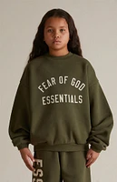 Fear of God Essentials Kids Military Fleece Crew Neck Sweatshirt