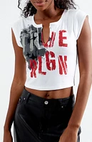 True Religion Notched Neck Ribbed Top