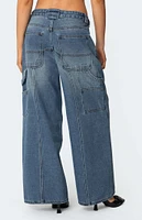 Edikted Tal Baggy Low Rise Carpenter Jeans