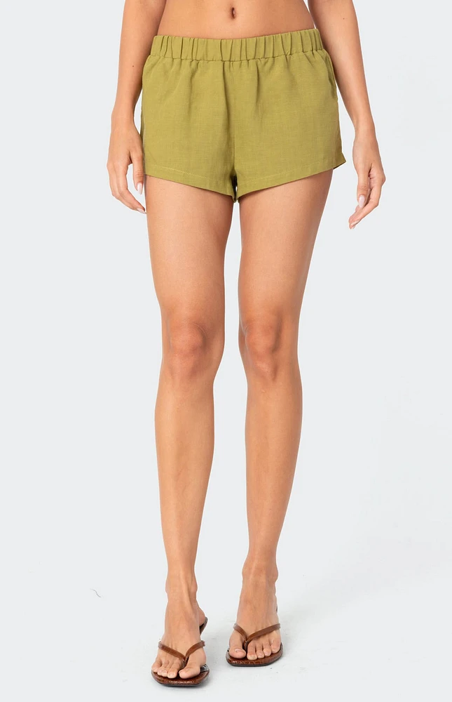 Edikted Arden Linen Look Shorts