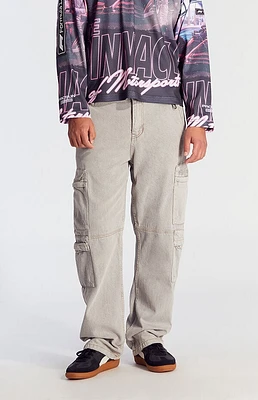 Pacsun Gray Baggy Cargo Jeans