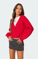 Edikted Sabrina Chunky Knit Cropped Cardigan