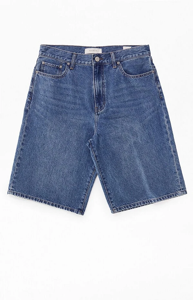Pacsun Dark Indigo Extreme Baggy Denim Shorts