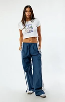 PacSun Navy Wide Leg Track Pants