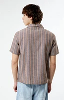 PacSun Woven Striped Camp Shirt