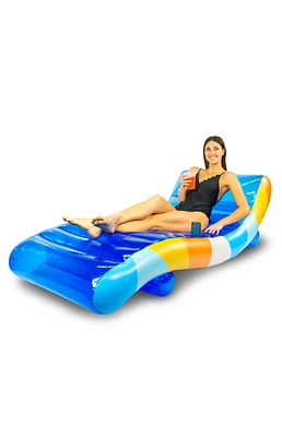 PoolCandy Good Vibes Deluxe Chaise Lounger Inflatable Pool Raft