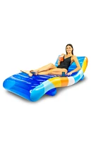 PoolCandy Good Vibes Deluxe Chaise Lounger Inflatable Pool Raft