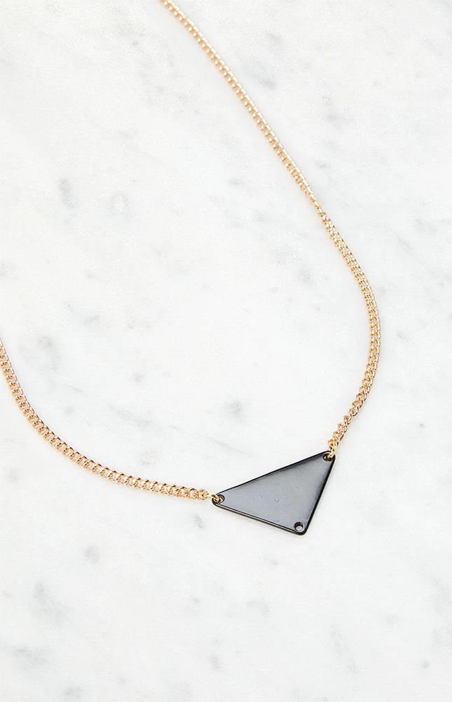 LA Hearts Triangle Pendant Necklace