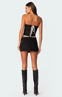 Edikted Abbey Tie Front Corset