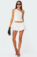 Jora Nylon Bubble Mini Skirt