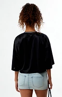 adidas Black Tiro Q2 Oversized Cropped T-Shirt