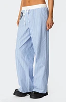 Edikted Erez Contrast Waist Striped Pants