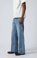 PacSun Light Indigo Seamed Extreme Baggy Jeans