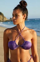 PacSun Eco Purple Juniper Shine Halter Bikini Top