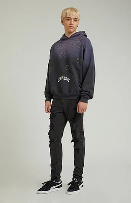 Pacsun Stacked Skinny Black Destroyed Jeans