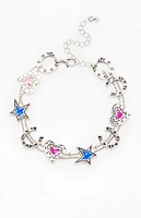 LA Hearts Heart Star Charm Bracelet