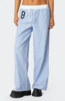 Edikted Erez Contrast Waist Striped Pants