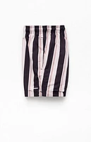 Pacsun Black Striped 4.5'' Swim Trunks