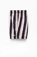 PacSun Black Striped 4.5'' Swim Trunks