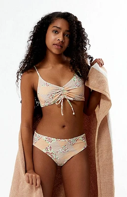Pacsun Kids Patchwork Cinched Tank & Mid Rise Bikini Set
