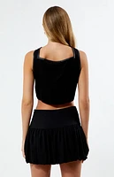 WEWOREWHAT Cropped Square Neck Top