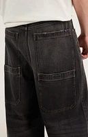 PacSun Ryder Oversized Pocket Ultra Baggy Cargo Jeans Black