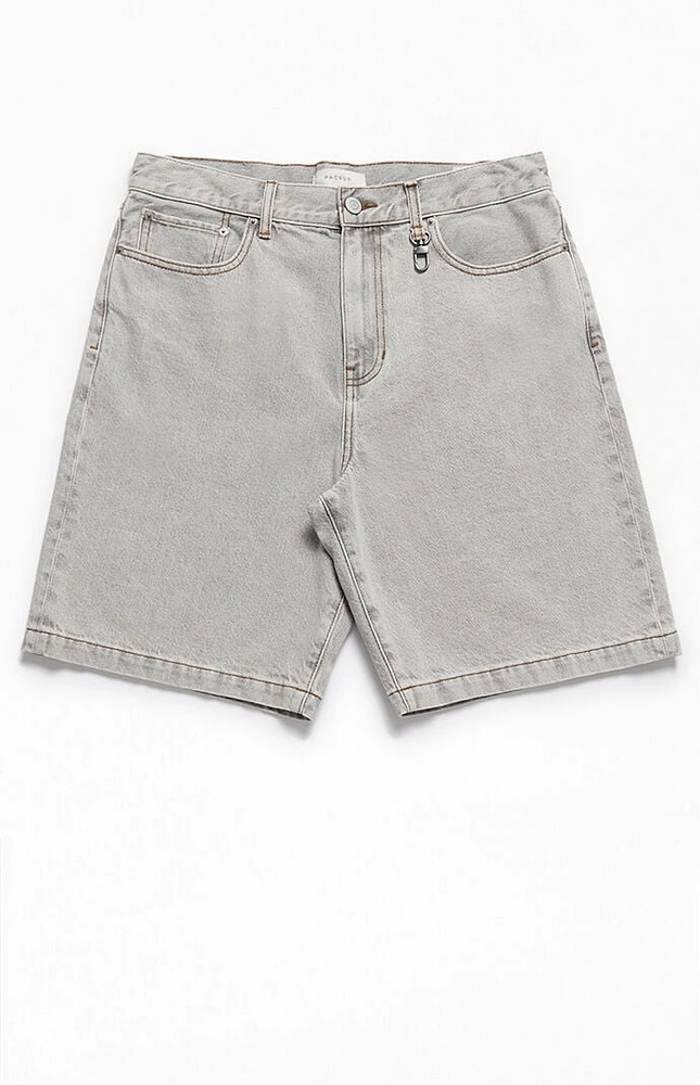 PacSun Gray Baggy Denim Shorts