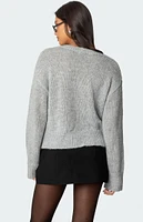 Edikted Freida Fuzzy Knit Cardigan