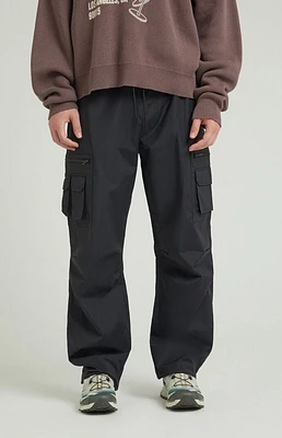 PacSun Black Nylon Baggy Cargo Pants